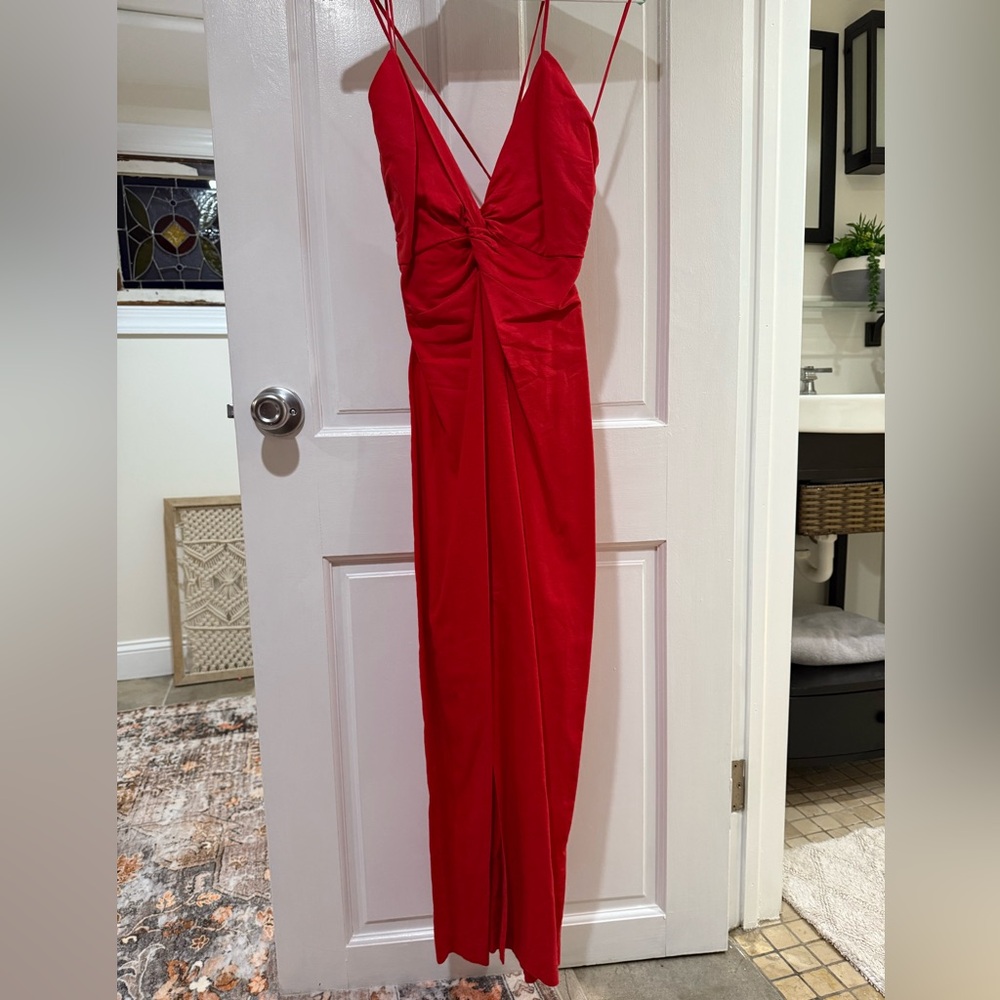 Zara Striking Red midi Dress